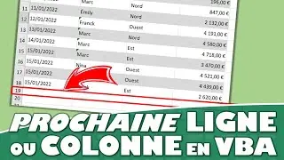 Comment connaître la ligne suivante après un tableau en VBA Excel ?