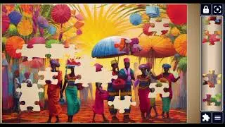 Vibrant African Hues Celebrated 🎉🎊🧩 Cultural jigsaw puzzle game 🧩//@jigsawpuzzle45