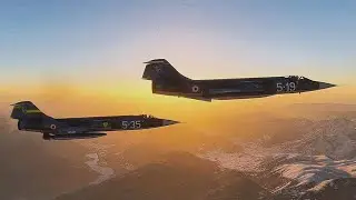 Flight of three F-104G Istrana - Western Alps - Istrana in FS2024.