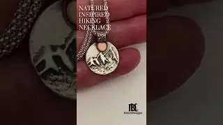 Nature Inspired Jewelry.  Mountain Necklace Sterling Silver