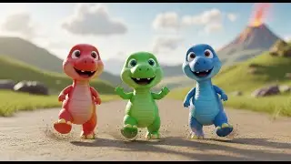 Three Little Toy Dinosaurs Stomp Stomp St AV1 | Nursery Rhymes for Kids & Baby Songs