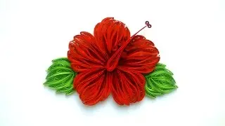 Quilling Flower: How to make Beautiful Quilling Red Flower Quilling -Paper Art Quilling