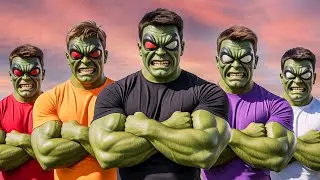 Команда супергероев PRO 5 || Эй, Халк, иди на тренировку с Nerf Gun!!! (Забавный экшен из реально...
