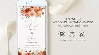 SCARLETT Boho Wedding Invitation Animated Video
