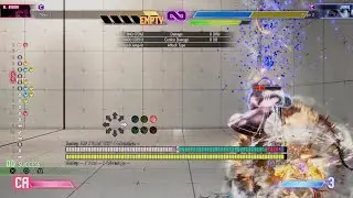 Street Fighter 6 bison double headstomp combo 7480 damage!!!!