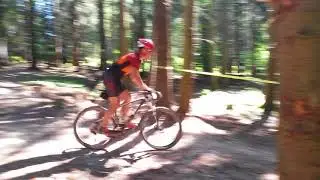 Mountain Bike race crash with an excellent front flip