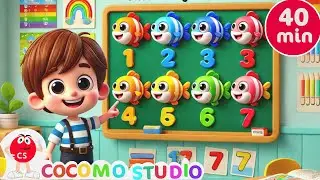 Песенка про то, как я однажды поймал живую рыбу, для малышей | Веселое видео для обучения счету