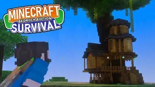 Строительство домика на дереве | Эпизод 2 | Выживание в Minecraft: Bedrock Edition