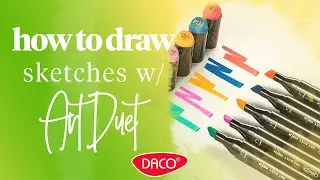 How to Draw Sketches Using DACO Art Duet Markers