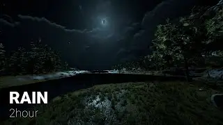 The Forest - Rain Sounds at Night / 2 Hours - Game Ambience ASMR