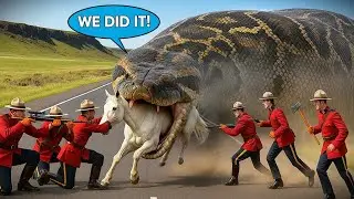 Brave Team Fights Giant Python to Free Trapped Horse &ndash; Emotional Wildlife Rescue!
