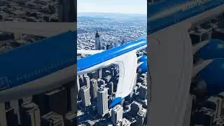 World biggest passenger flight in side flying on city World biggest passenger flight in