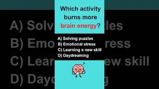 Which activity burns more Brain Energy? #brainfacts #amazingfacts #interestingfacts #shorts #fyp
