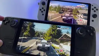 Steam Deck VS Switch OLED in V-Rally 4: display & graphic comparison