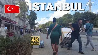 T R Walking Tour the real streets of Istanbul Turkey,4K,UHD 🌏