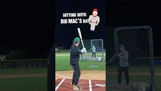 Hitting with MARK MCGWIRE's bat