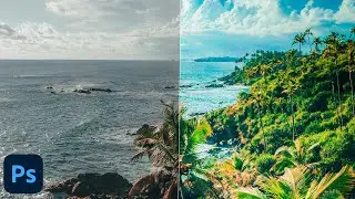 Cinematic Color Grade in Photoshop තේරෙන සිංහලෙන් / Photoshop Beginners Tutorial Part 3 #photoshop