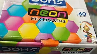 doms eraser neon // doms neon eraser review#stationery#eraser#colour