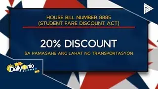Student fare discount bill, nasa tanggapan na ni Pangulong #Duterte