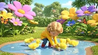 Five Little Ducks Counting Raindrops 🦆 | Fun Kids Songs & Nursery Rhymes