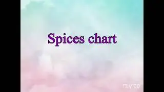 Spices chart