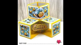 Create a 3D Box Cube Card with the Life Is Sweet collection.