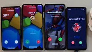Incoming call Pixel Google 6A Samsung A06 Oppo A3X Samsung A52 with mouse control