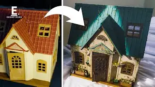 シルバニアの家をDIY🍃#2 -お家を塗装します！-dollhouse DIY-