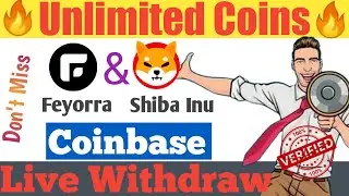 Unlimited Claim Shiba Inu & Feyorra Coin For Free With Live Withdraw Proof No Investment #tech4tube