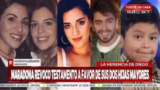 Maradona revocó testamento a favor de sus dos hijas mayores