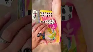 Flowers Art Journal Page Process Video #shorts  #artjournalpages #junkjournal #artjournal