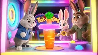 Bunny Family Rainbow Market Adventure 🌈🐰 | Cute Family Vlog | Fun & Colorful Day #bunnycartoon