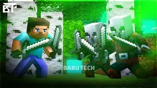 Steve Defeat Pillagers Final Battle | Babu Tech | Prisma 3D Minecraft Animation