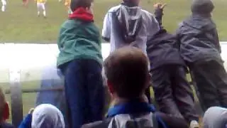 Packie Bonner being substituted in Finn Park