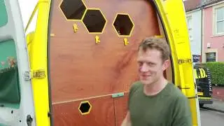 This Bee-Inspired Campervan Features Huge Fixed Bed and Loads of Quirky Touches