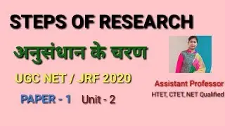 STEPS OF RESEARCH | अनुसंधान के चरण | Steps in Research Process | Research Process in hindi