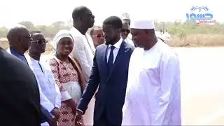 استقبال الرئيس السنغالي بصيرو ديوماي فاي من طرف الرئيس الغامبي  آداما بارو لدى وصوله مطار بانجول