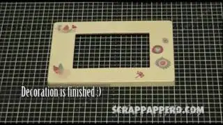 Button light switch decoration with Rub-Onz by Grafix