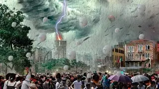 🔴Emergency in Italy now! Buildings tearing apart - Tornado in Milan