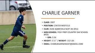 Charlie Garner - 2027 (Center Midfield) College Soccer Prospect - Brooklyn, NY