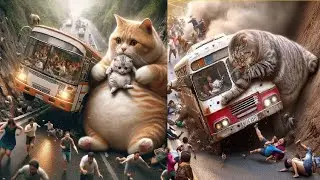 cat bus accident ai cat #aicats #aicat7 #kids #cats #catshorts
