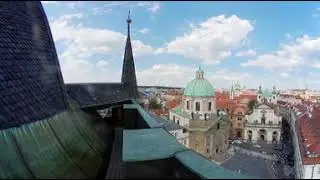 Amazing View from the Top of The Old Town Bridge Tower in Prague