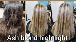 Ash blond high light with augeoo color and keune color