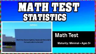 STATISTIC - MATH TEST ROBLOX [Walkthrough] [English] [Full Guide] [All Answers]