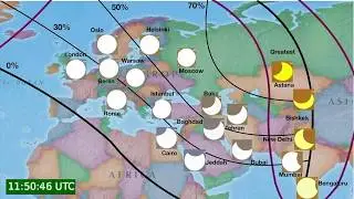 Partial Solar Eclipse &bull; 2022 October 25 &bull; Animation