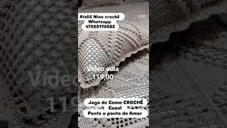 Colcha em croch&ecirc; Casal V&Iacute;DEO AULA 119,00 Envio Brasil e Exterior Ateli&ecirc; Nina whats 47988170685