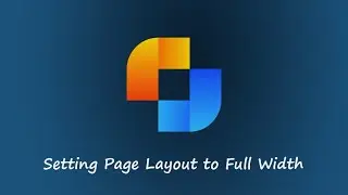 Setting Page Layout to Full Width