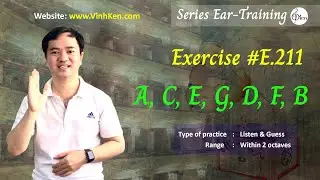 #E 211 _ Daily eye and hand-free Ear Training exercises _ A C E G D F B_ I IV V I _ C maj. 2 octaves