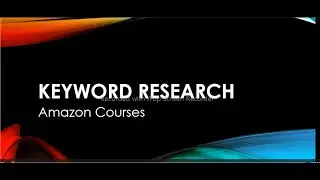 Amazon Keyword and Competitor analysis
