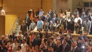 US Singer Mary Millben touches @NarendramodiJi feet after singing *National anthem*.